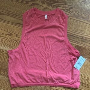 Free People red Sleeveless Muscle Tee